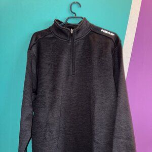 Black Head Zip Up Sweater Size L